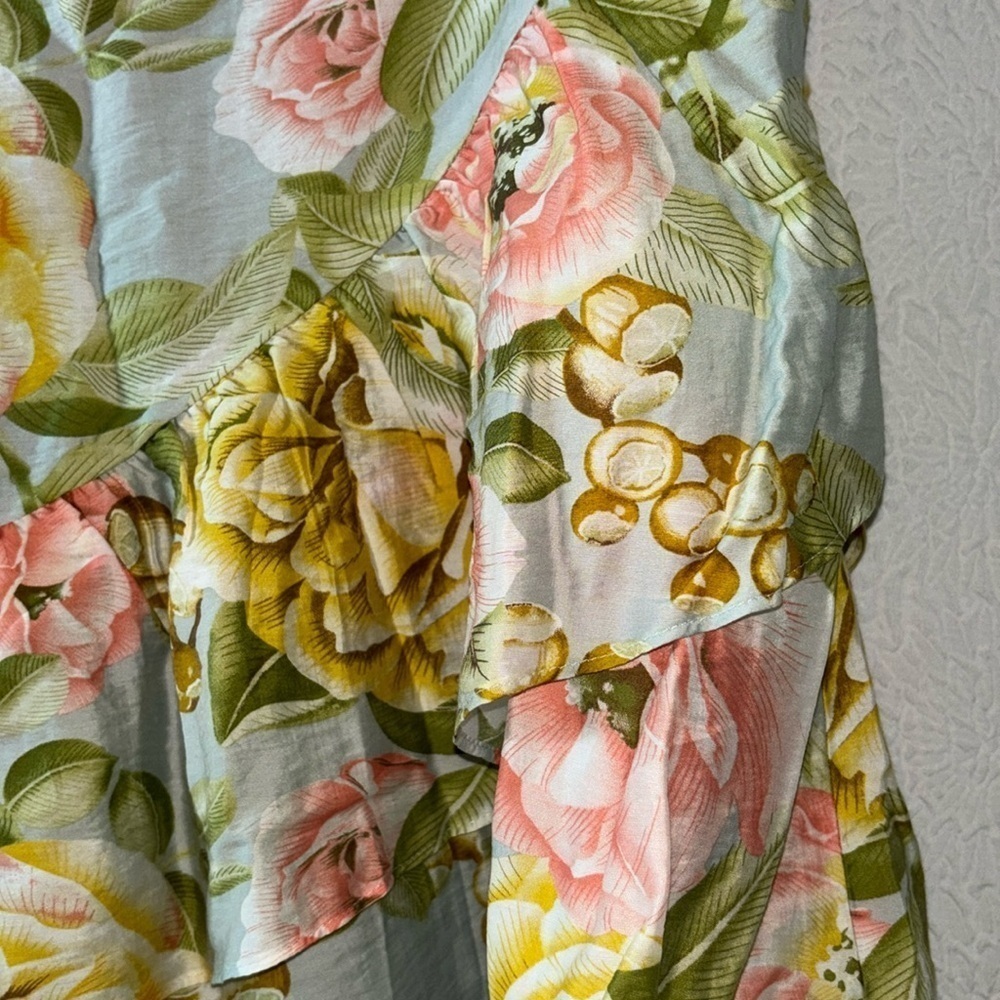 Express Asymmetrical Ruffle Floral Mini Skirt - Picture 5 of 9